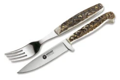 Boker Arbolito Stamigo Knife & Fork Set - Stag
