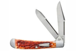 Case Tony Bose HT Trapper Chestnut Peach Seed Jigged Bone