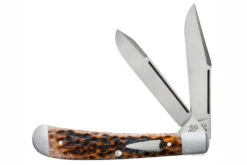 Case Tony Bose HT Trapper Brown Peach Seed Jigged Bone