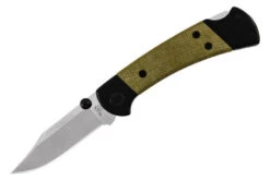 Buck 112 Ranger Sport Pro - Green Canvas Micarta