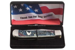 Case Trapper Smooth Color Wash Bone - US Veterans Embellished -Knife Online Shop 16300 4 43178.1646087326