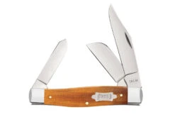 Case Large Stockman - Natural Canvas Micarta