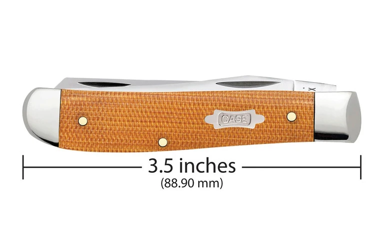 Case Mini Trapper - Natural Canvas Micarta 2 Case Mini Trapper - Natural Canvas Micarta - Image 2