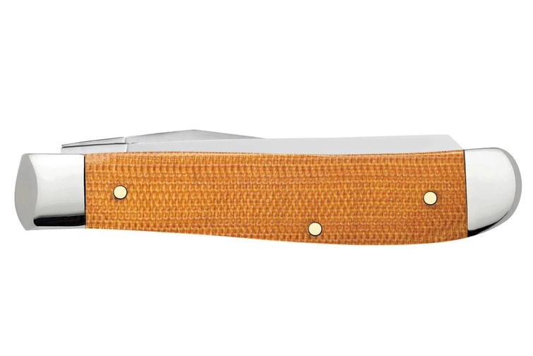Case Mini Trapper - Natural Canvas Micarta 3 Case Mini Trapper - Natural Canvas Micarta - Image 3