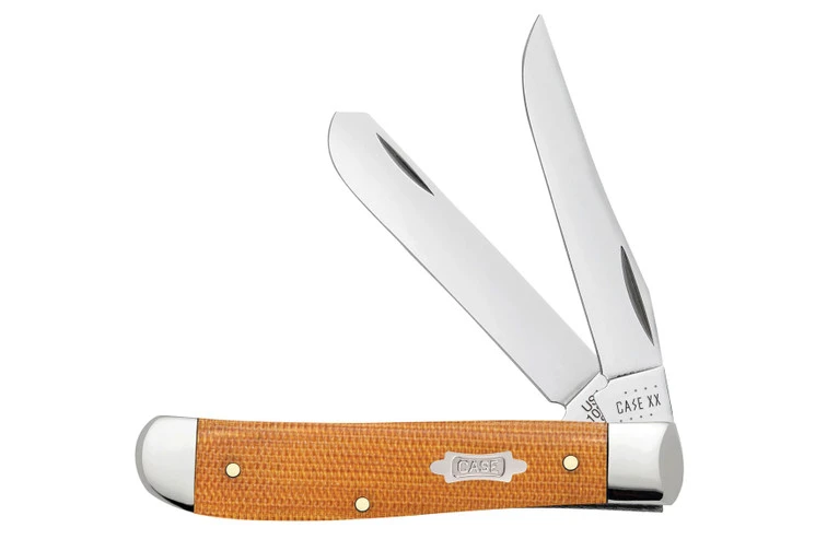 Case Mini Trapper - Natural Canvas Micarta 1 Case Mini Trapper - Natural Canvas Micarta