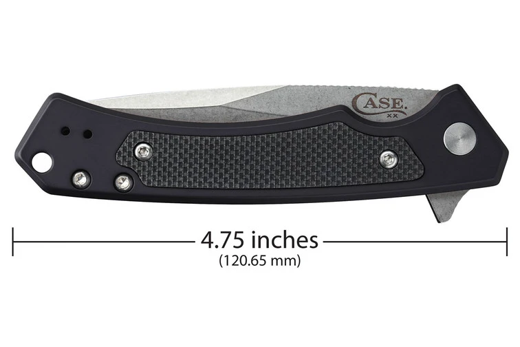 Case Marilla - Black Aluminum - Black G-10 Inlay - Satin Blade 6 Case Marilla - Black Aluminum - Black G-10 Inlay - Satin Blade - Image 6
