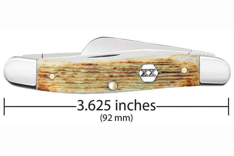 Case Medium Stockman Burnt Natural Barnboard Jigged Bone 2 Case Medium Stockman Burnt Natural Barnboard Jigged Bone - Image 2