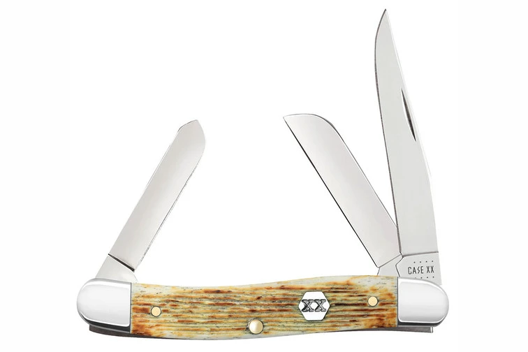 Case Medium Stockman Burnt Natural Barnboard Jigged Bone 1 Case Medium Stockman Burnt Natural Barnboard Jigged Bone