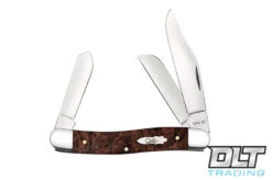 Case Brown Maple Burl Wood Smooth Stockman