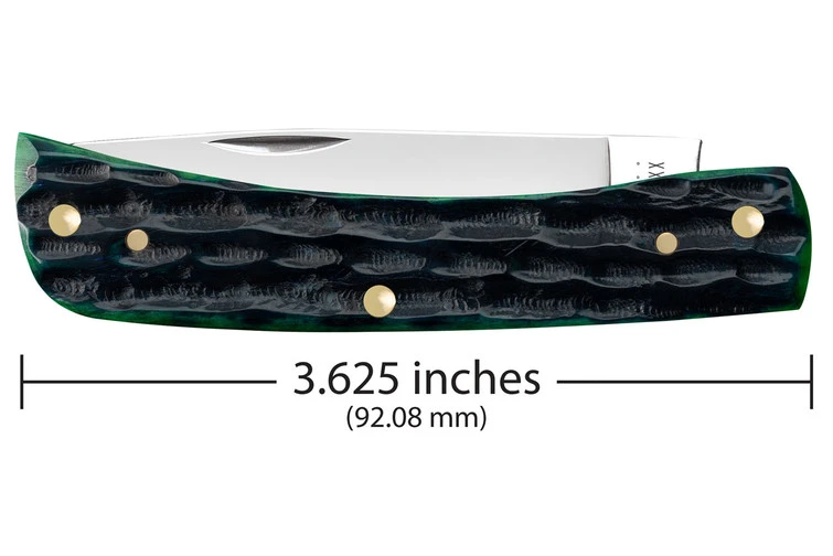 Case Sod Buster Jr - Deep Canyon Hunter Green Jig Bone 2 Case Sod Buster Jr - Deep Canyon Hunter Green Jig Bone - Image 2