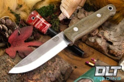 Bushcrafter II Green Canvas Micarta