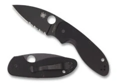 Spyderco Efficient - Black Blade - Partially Serrated