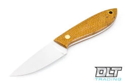 BRISA Necker 80 Bobtail - Mustard Micarta - Flat Ground - Belt Sheath