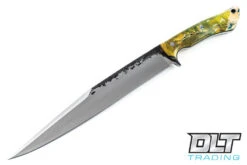 Lon Humphrey Bell Bowie - Dyed Box Elder Burl - Black Liners - #3458