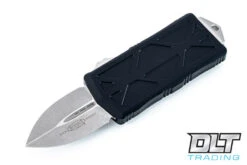 Microtech 157-10 Exocet D/E - Black Handle - Stonewashed Blade
