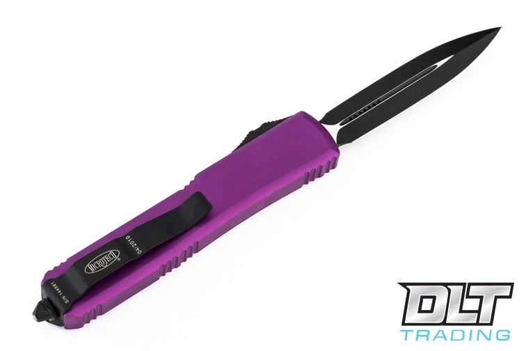 Microtech 122-1VI Ultratech D/E - Violet Handle - Black Blade 2 Microtech 122-1VI Ultratech D/E - Violet Handle - Black Blade - Image 2