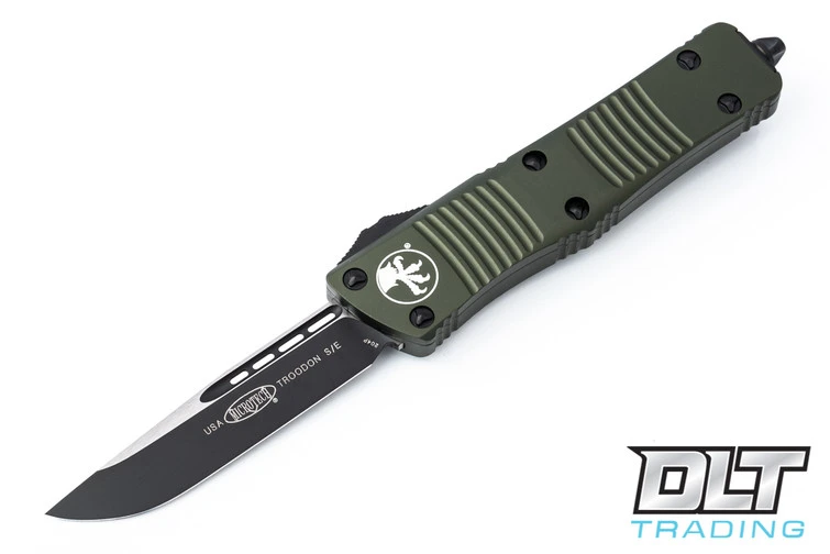 Microtech 139-1OD Troodon S/E - Green Handle - Partial Serrations - Black Blade 1 Microtech 139-1OD Troodon S/E - Green Handle - Partial Serrations - Black Blade