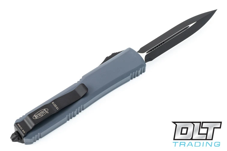 Microtech 122-1GY Ultratech D/E - Gray Handle - Black Blade 2 Microtech 122-1GY Ultratech D/E - Gray Handle - Black Blade - Image 2