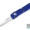 Microtech 120-4PU Ultratech D/E - Purple Handle - Contoured - Satin Blade