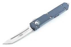 Microtech 123-4GY Ultratech T/E - Gray Handle - Contoured - Satin Blade