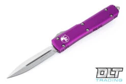 Microtech 122-10VI Ultratech D/E - Violet Handle - Stonewash Blade