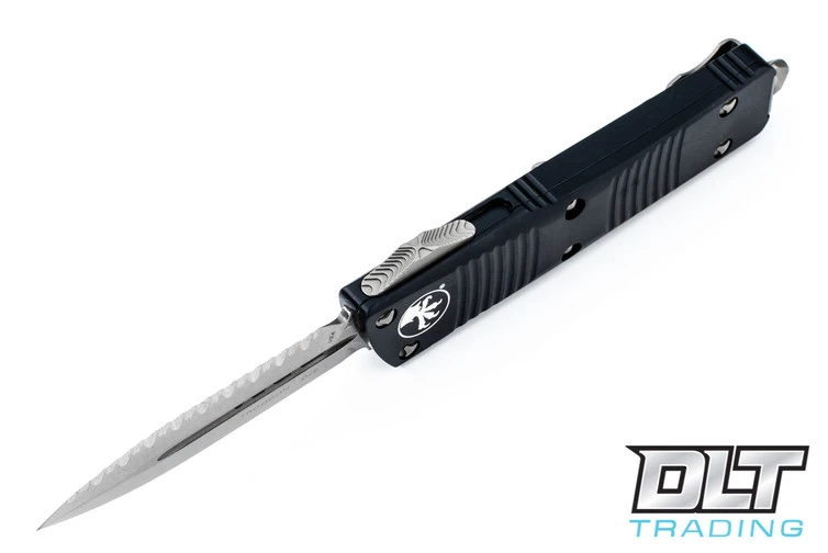 Microtech 138-12 Troodon D/E - Black Handle - Full Serrations - Stonewash Blade 3 Microtech 138-12 Troodon D/E - Black Handle - Full Serrations - Stonewash Blade - Image 3