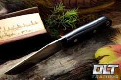 Ultra Lite Field Knife Black Canvas Micarta - Blue Liners - Hollow Pins