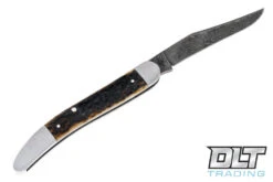 Case Old Dog X Tony Bose - Dark Molasses Bone - Damascus -Knife Online Shop case 1212251 63398.1670964786