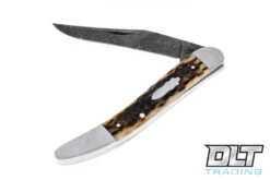 Case Old Dog X Tony Bose - Dark Molasses Bone - Damascus