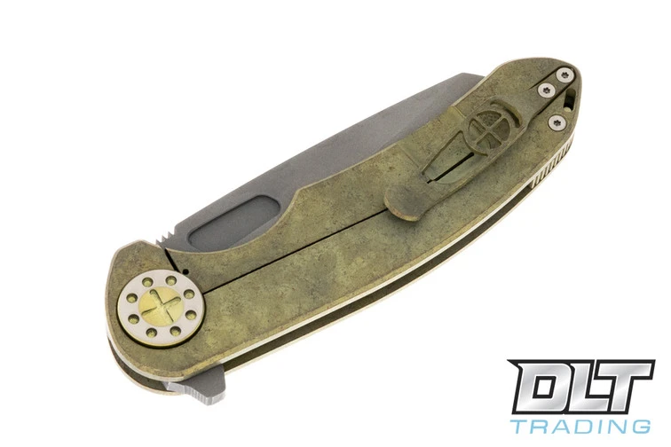 Curtiss F3 Large Flipper - Wharncliffe MagnaCut - Yellow Design Titanium - Yellow & Poli… 4 Curtiss F3 Large Flipper - Wharncliffe MagnaCut - Yellow Design Titanium - Yellow & Poli… - Image 4