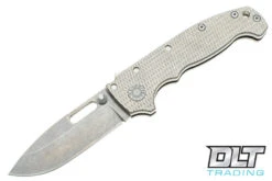 Demko MG AD20S Elmax - Slotted Drop Point - Lightweight Textured Titanium