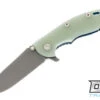 Hinderer 3.5" XM-18 No Choil Slicer 20CV - Battle Blue Anodized - Translucent Green G-10