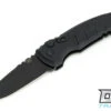 Hogue A01 Microswitch Drop Point - Black Aluminum - Black Blade