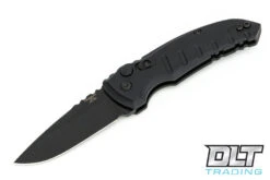 Hogue A01 Microswitch Drop Point - Black Aluminum - Black Blade