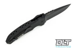 Hogue A01 Microswitch Drop Point - Black Aluminum - Black Blade -Knife Online Shop hogue knives 810319 22244.1628688479