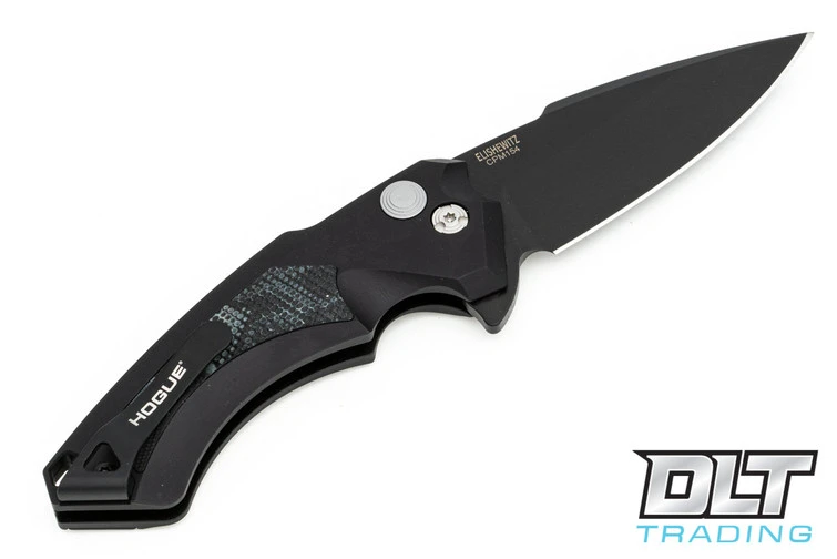 Hogue X5 Flipper 3.5" Spear Point - Black Aluminum - G-Mascus Black Inlay - Black Blade 2 Hogue X5 Flipper 3.5" Spear Point - Black Aluminum - G-Mascus Black Inlay - Black Blade - Image 2