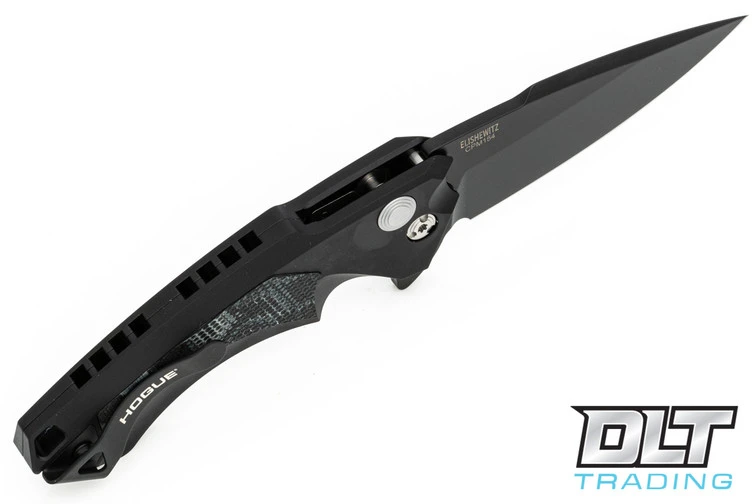 Hogue X5 Flipper 3.5" Spear Point - Black Aluminum - G-Mascus Black Inlay - Black Blade 3 Hogue X5 Flipper 3.5" Spear Point - Black Aluminum - G-Mascus Black Inlay - Black Blade - Image 3