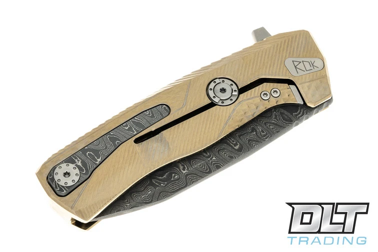 LionSteel ROK - Damascus - Gold Titanium 4 LionSteel ROK - Damascus - Gold Titanium - Image 4