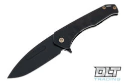 Medford Praetorian Slim Flipper Drop Point - PVD S35VN - PVD Titanium - Bronze Hardware …