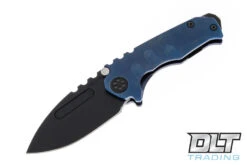 Medford Micro Praetorian T Drop Point - PVD S45VN -Blue Titanium - PVD Hardware & Clip