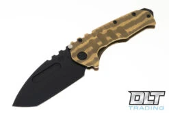 Medford Praetorian T Tanto - PVD S45VN - Brass Bark Sculpting - PVD Hardware - Brass Cli…