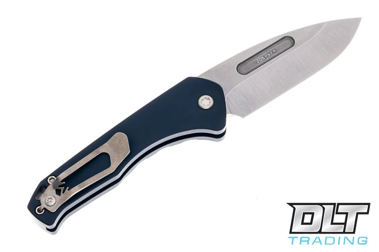 Medford Praetorian Swift Drop Point - Tumbled S35VN - Blue Aluminum 2 Medford Praetorian Swift Drop Point - Tumbled S35VN - Blue Aluminum - Image 2