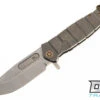 Medford USMC Fighter Flipper - Tumbled MagnaCut - Tumbled Titanium - Bronze Hardware & C…