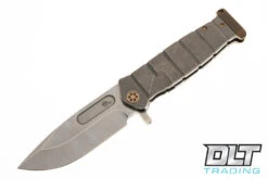 Medford USMC Fighter Flipper - Tumbled MagnaCut - Tumbled Titanium - Bronze Hardware & C…