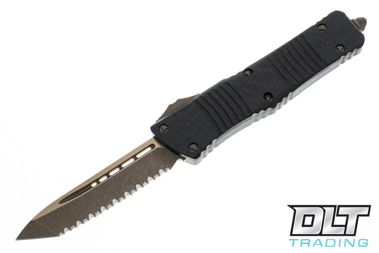 Microtech 144-15APCFS Combat Troodon T/E - Carbon Fiber - Bronze Apocalyptic Blade - Sig… 1 Microtech 144-15APCFS Combat Troodon T/E - Carbon Fiber - Bronze Apocalyptic Blade - Sig…