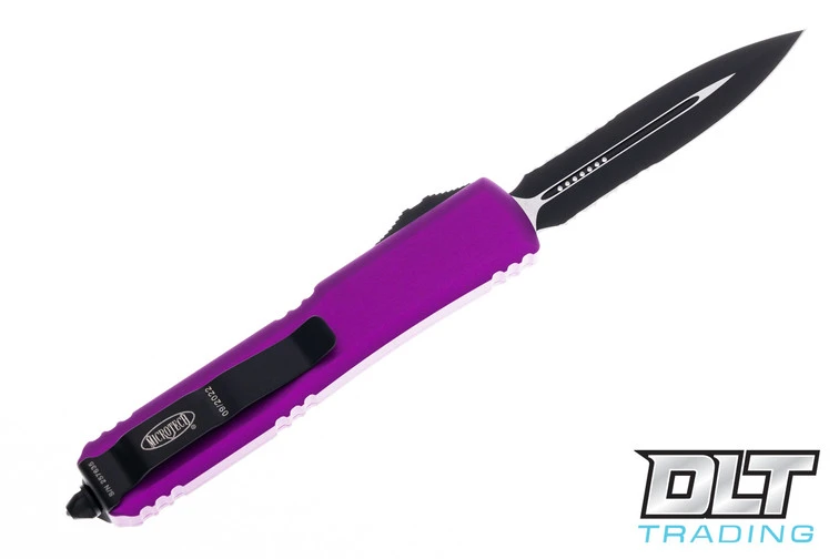 Microtech 122-2VI Ultratech D/E - Violet Handle - Black Blade 2 Microtech 122-2VI Ultratech D/E - Violet Handle - Black Blade - Image 2