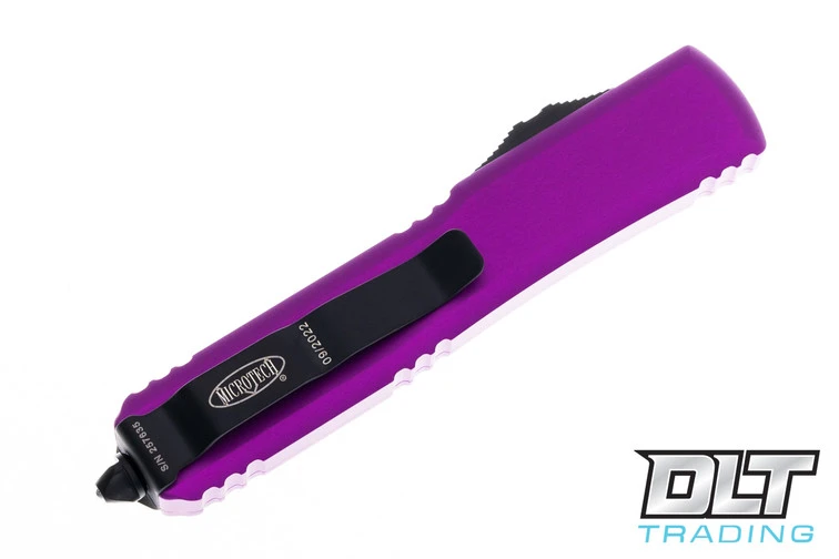Microtech 122-2VI Ultratech D/E - Violet Handle - Black Blade 4 Microtech 122-2VI Ultratech D/E - Violet Handle - Black Blade - Image 4