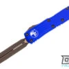 Microtech 230-13APPU UTX-85 Spartan - Purple Handle - Bronze Apocalyptic Blade