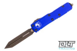 Microtech 230-13APPU UTX-85 Spartan - Purple Handle - Bronze Apocalyptic Blade