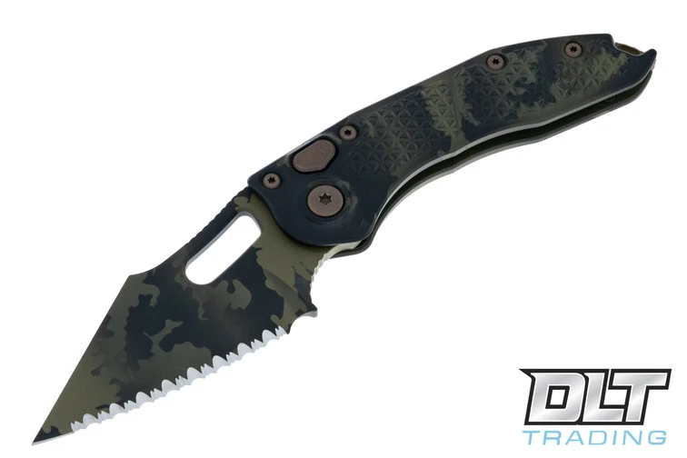 Microtech 169-3OCS Stitch S/E - Olive Camo Handle - Olive Camo Blade - Signature Series 1 Microtech 169-3OCS Stitch S/E - Olive Camo Handle - Olive Camo Blade - Signature Series